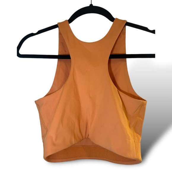 Girlfriend Collective Dylan Sports Bra Tank High Neck Racerback Mustard Size S - Picture 9 of 9